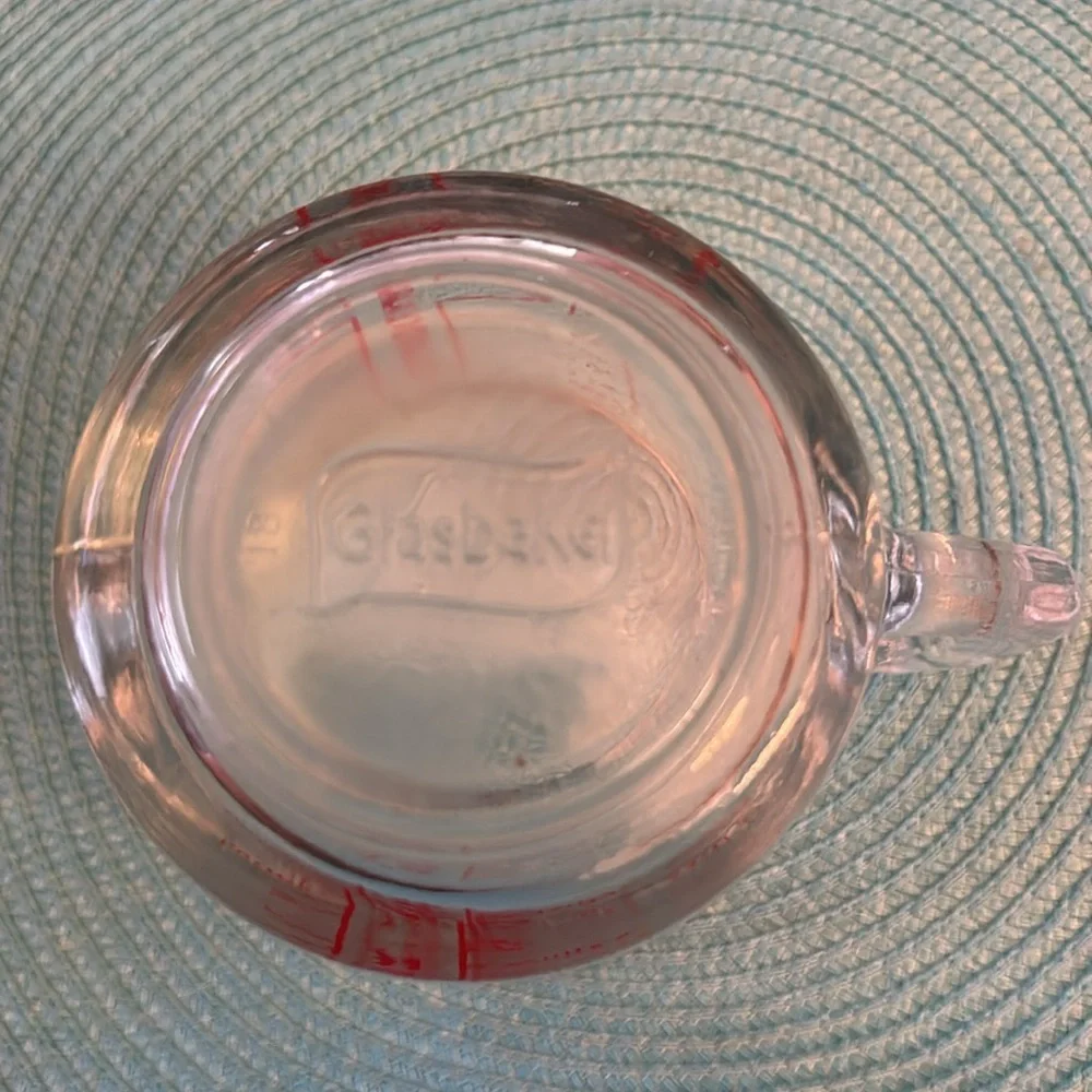 Vintage GLASBAKE Red Lettering 2 Cup 500ml Glass Measuring Cup